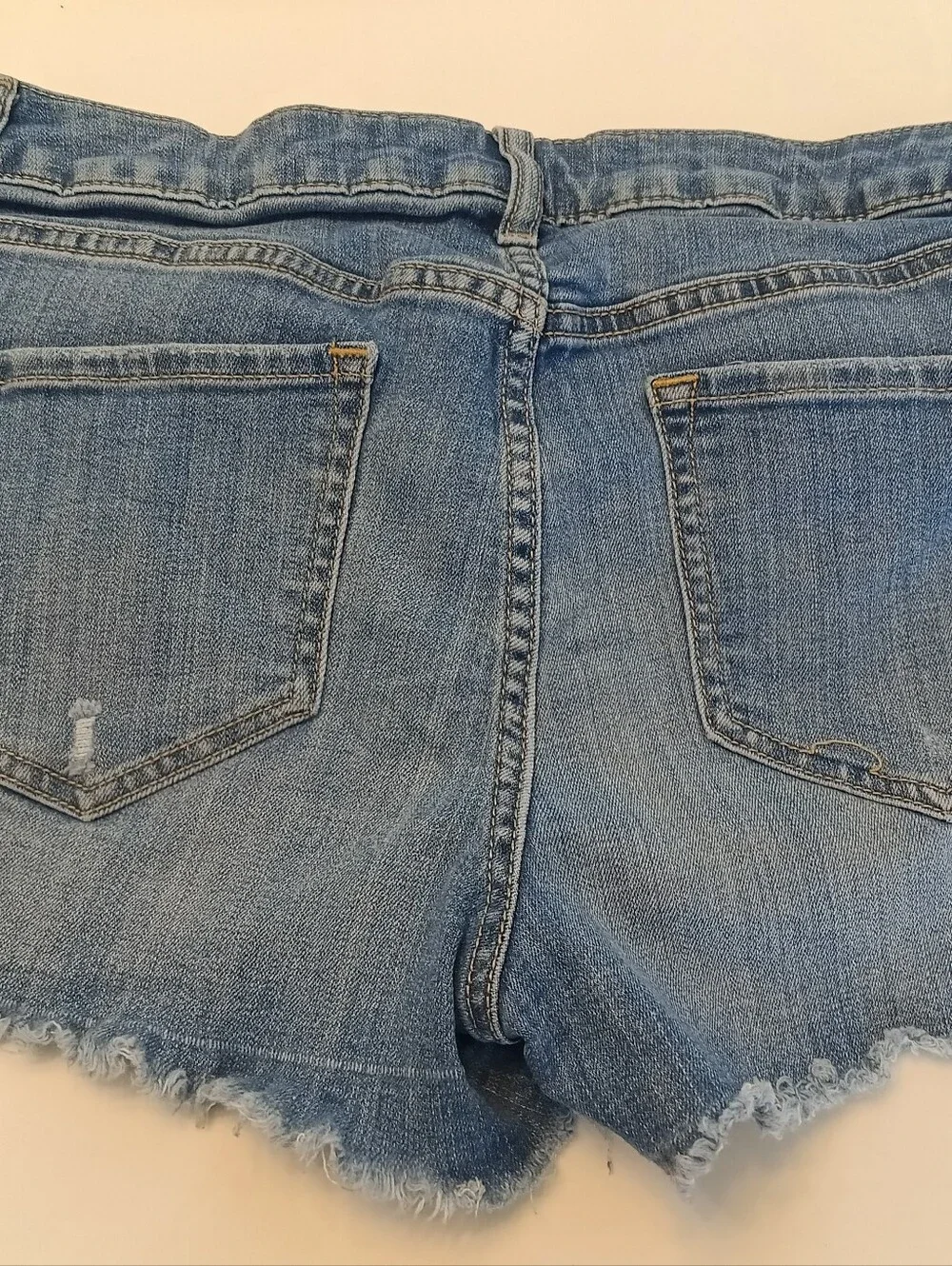 American Rag Cie Denim Cutoff Shorts Size 9 JUNIORS Stretch Distressed Raw Hem